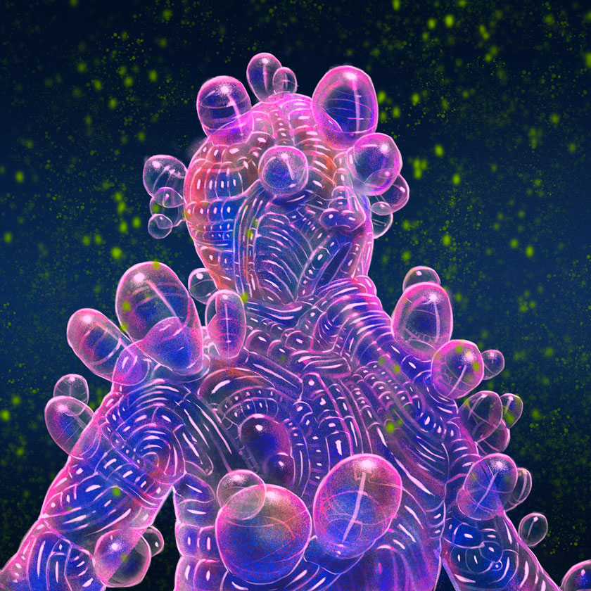_kaschh's tweet photo. Making progress! Starting to move into the "monkey on rollerskates" though so should probably call it done soon. Keen to hear what you think! :)

#digitalartwork #illustration #surrealart #dreamscape #psychedilicart #abstractforms #nft #cryptoart https://t.co/ZgRhpOBqUx