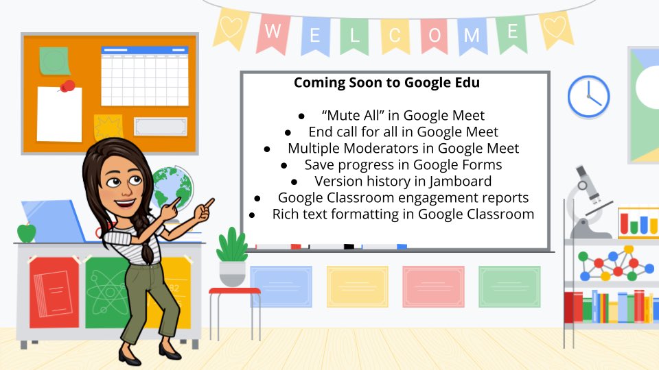 Have you heard!? Lots of exciting stuff on the way for Google for Education! I am particularly excited to have another moderator in Google Meet classes and to view version history in Jamboard 🥳 #edtech #teachingonline #GoogleEdu