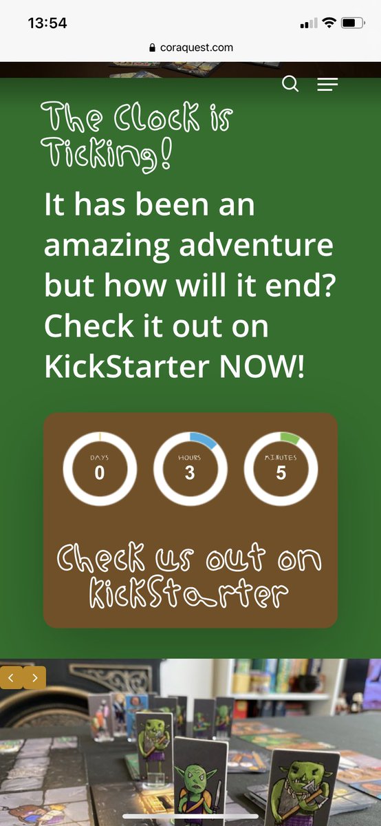 deadcatdreaming's tweet photo. The #coraquest #kickstarter clock is ticking - Don’t miss out! #dungeoncrawl #boardgames #DnD https://t.co/rqvF8kv6Iy