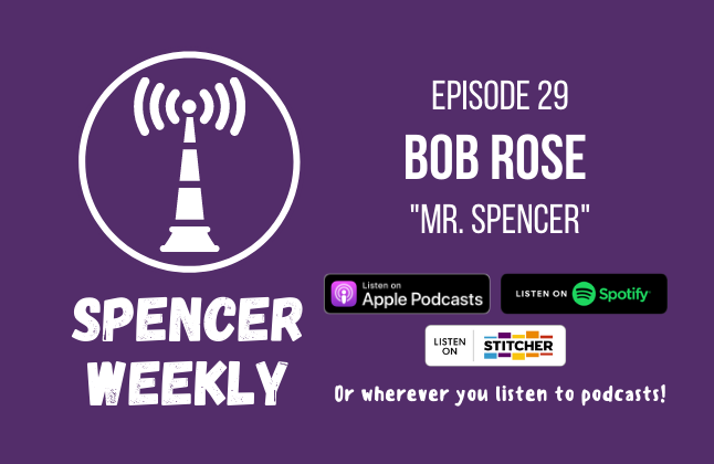 A NEW EPISODE of "Spencer Weekly" is out now – and it's one you won't want to miss. Here is our interview with "Mr. Spencer" himself, Bob Rose.

Give it a listen here or wherever you listen to podcasts: buff.ly/2ZrScMv

And be sure to subscribe!