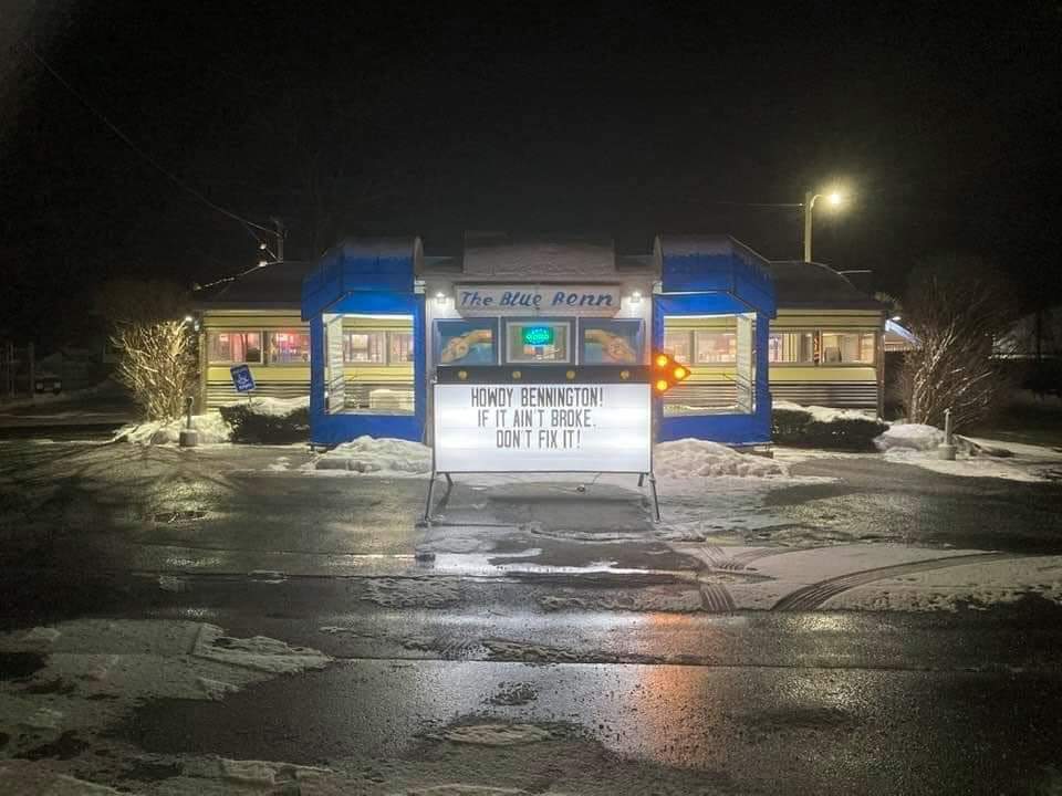 BlueBennDiner's tweet photo. Howdy, Bennington! #diner #dinerfood #bluebenn https://t.co/P8pRl8z3mC