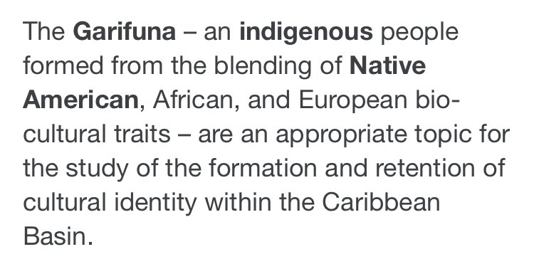 More examples ? Let’s look at the modern day alive and WELL garifunas located in Belize. Now what’s the difference between black Americans in the USA and the Garifunas? Knowledge and the preservation of culture. THATS IT.