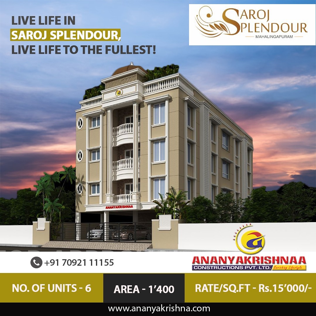 ananyakrishnaa's tweet image. Introducing “Saroj Splendour” from the house of Ananya Krishnaa Constructions.Set your life in the right direction by choosing this premium property to be a part of your future. When perfection is this great in a home, your choice can never go wrong!
#EliteProjects #PremiumFlats