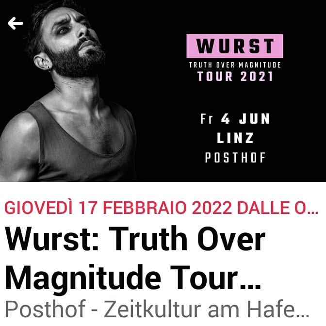 conchitaly1's tweet image. ATTENZIONE
Il concerto di Linz è posticipato al 17.02.2022
I biglietti restano validi

Linz concert is postponed to 17.02.2022
Tickets remain valid

T.O.M. Tour 
#TruthOverMagnitude