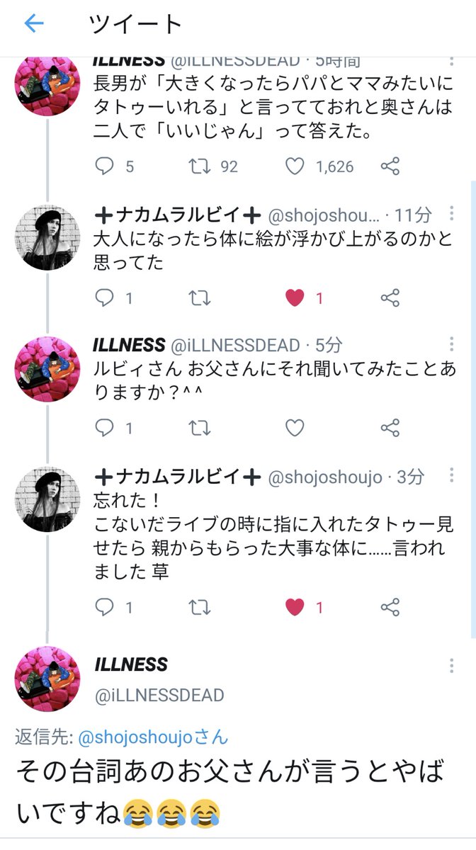 タトゥーを入れたらお父さんに 親からもらった大事な体に と言われた 言ったのは あのお父さん だった Togetter