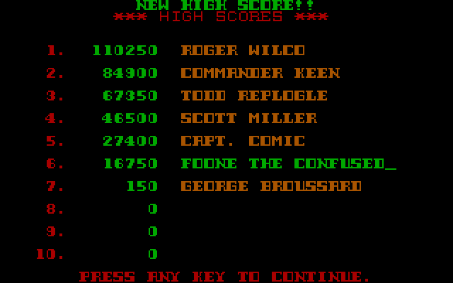 EXCEPT LOOK WHO SHOWS UP ON THE HIGH SCORES LIST OF MONUMENTS OF MARS:Commander Keen!