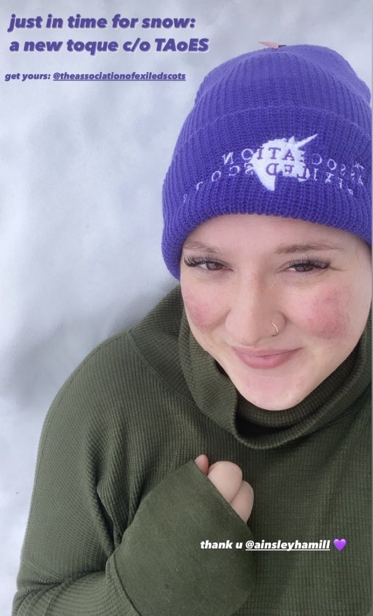 TAoEScots's tweet image. From Canada to Camberwell, we love seeing everyone in the Wee Beauty Beanie 💜

Get it now from TAoES ATTIRE 
…ssociationofexiledscots.bigcartel.com

#TAoES #TAoESattire #theassociationofexiledscots #weebeautybeanie #unicorn #scottishunicorn #nationalanimalofscotland #exiled #exiledscots #ldn