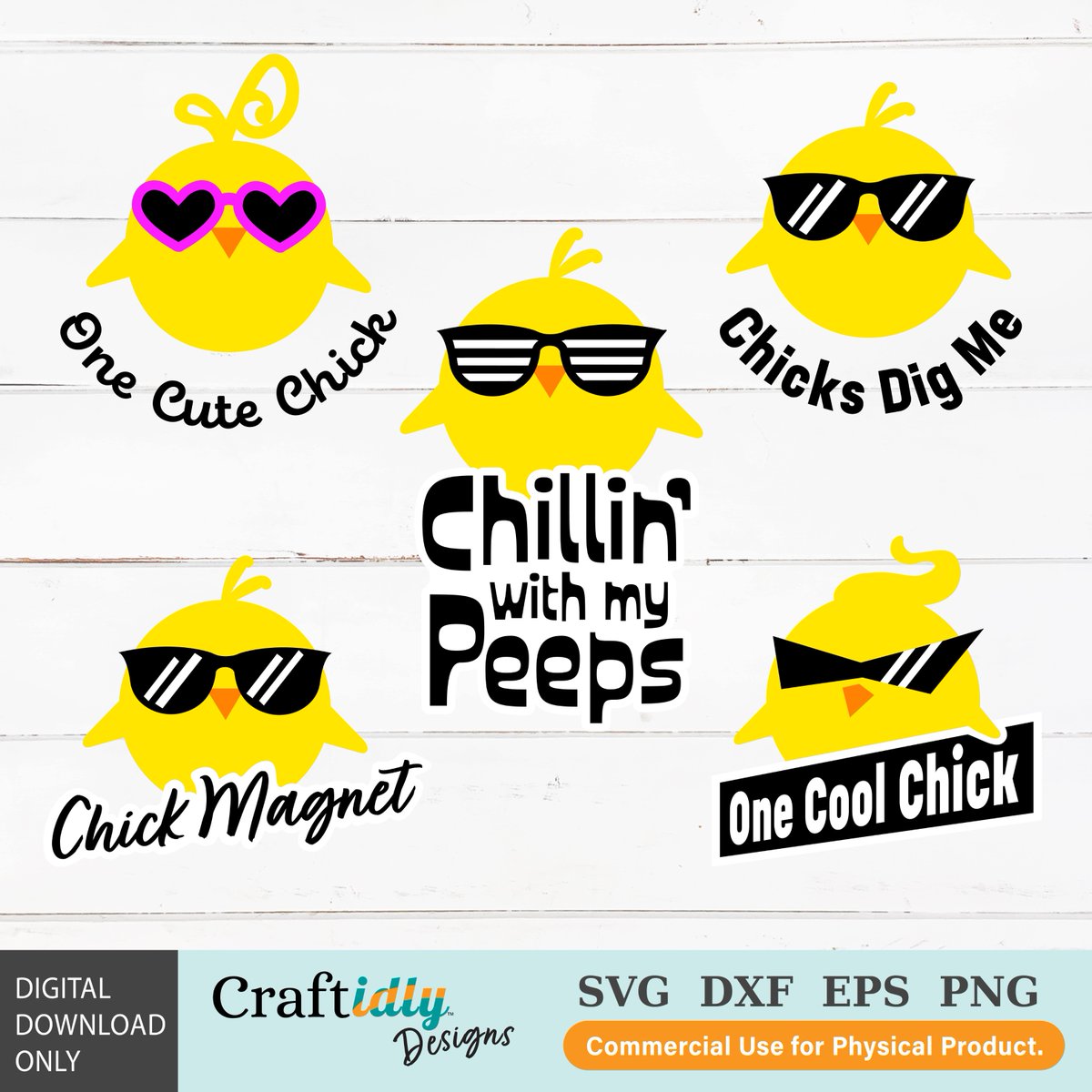 craftidly's tweet photo. New in my shop - 5 Cool Chicks SVG! Instant download. Files included: SVG, EPS, PNG and DXF. Digital files only - no physical items will be shipped.  https://t.co/Xmk9glquTz #cricut #silhouette #cutfiles #svgfiles #svgdesigns #Easter #Eastercrafts #Eastersvg #myfirstEaster https://t.co/A2k8Uv1nKq