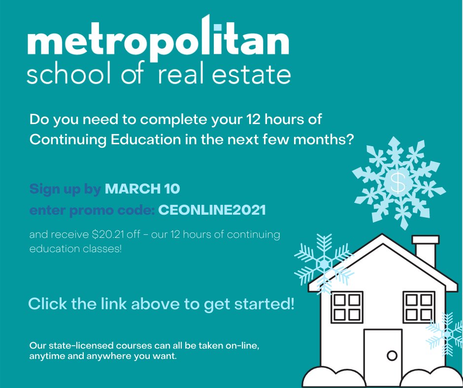 MetropolitanBRE's tweet image. Don't Delay to Save on Your Continuing Ed
Click here, let’s get you started!
loom.ly/rGfExTQ