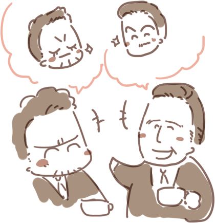 じゃびさんとはっぴーのうちのボスは懇談会みたい 