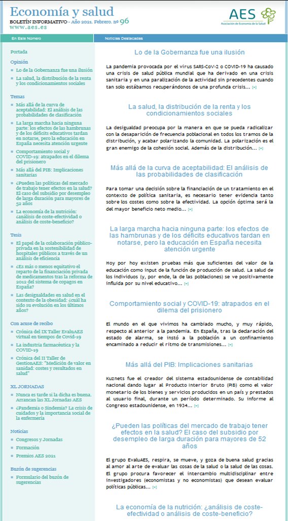 AES - Asociación de Economía de la Salud tweet media