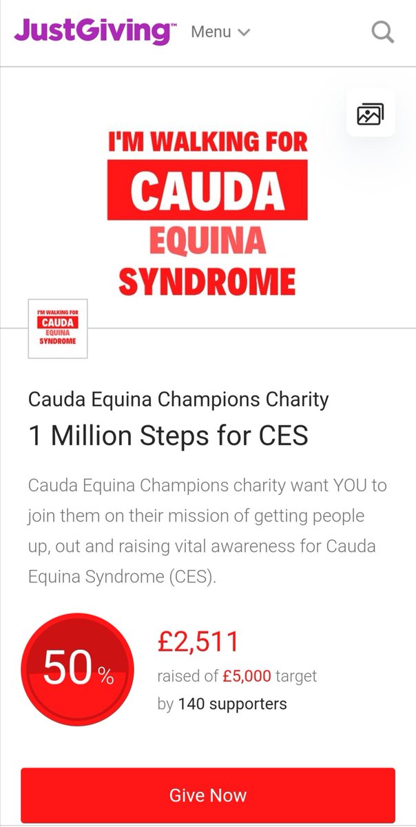 JJMartin87's tweet photo. We have now passed 50% of the Fundraising goal. Massive thank you to everyone for your donations so far 🙏 🔥🚀.
@caudaequinacesa
#1millionstepsforces
#caudaequinasyndrome
#raiseawareness
#fundraising
#makeadifference
#thankyou
#redflags
#chronicfatigue
#stepuptothechallenge https://t.co/iwt99J51OU