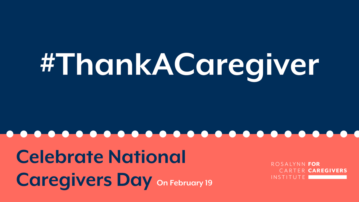 Take a moment today to #ThankACaregiver. 

'There are only 4 kinds of people in the world: those who have been caregivers, those who are currently caregivers, those who will be caregivers, and those who will need caregivers.' - Rosalynn Carter