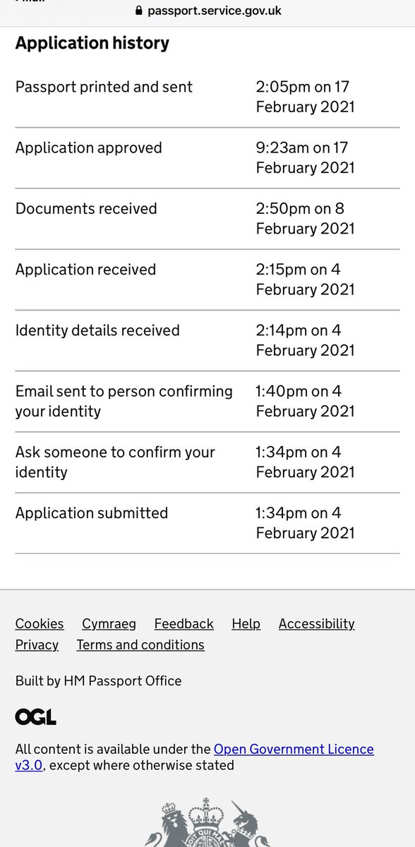 I’ve received my passport today! 19/02. Thank you @HM_Passport for the efficiency! It was a very straightforward process. Happy Friday!