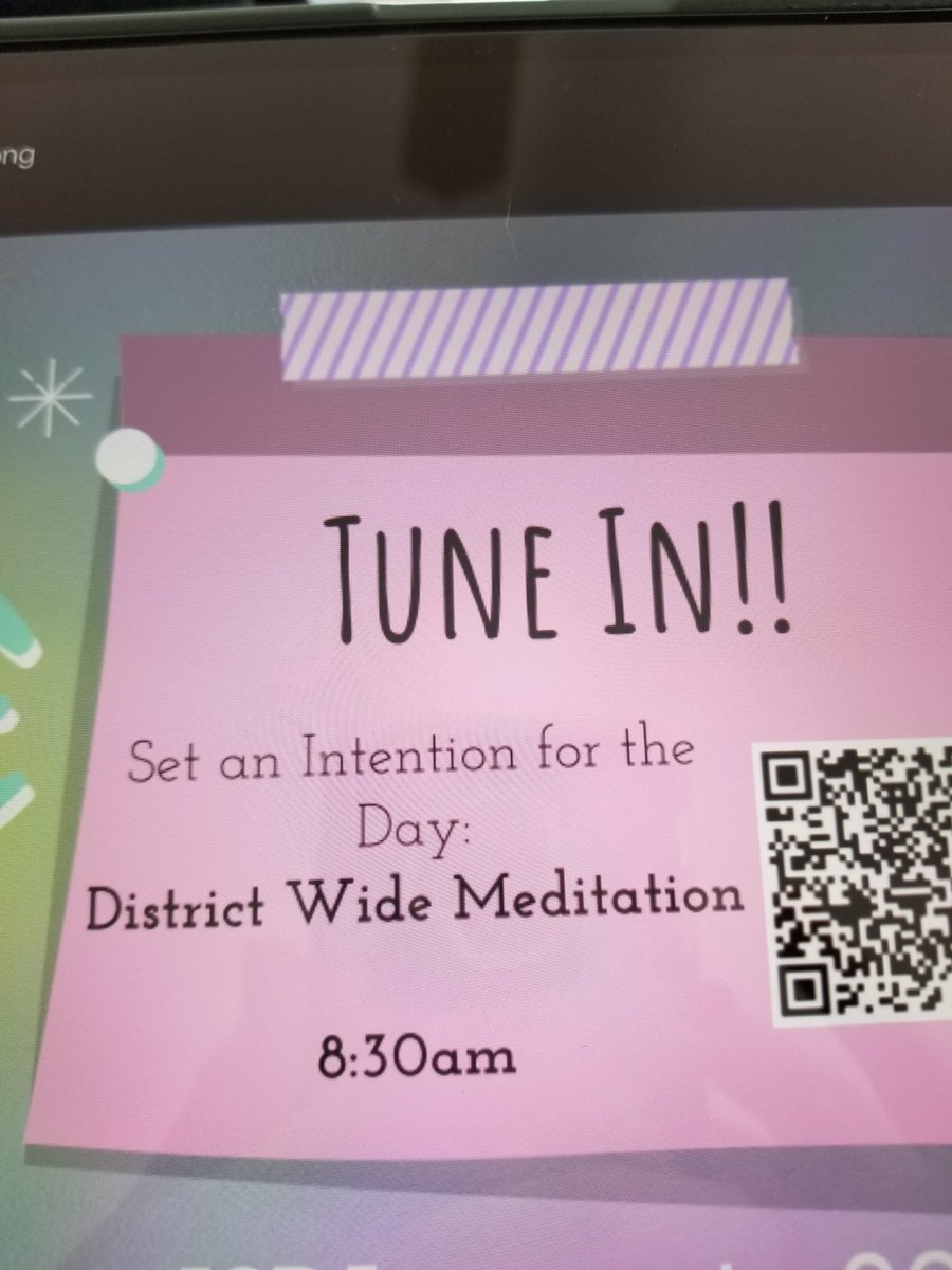 Starting the day out with meditation. #D109pride #ISDinnovates