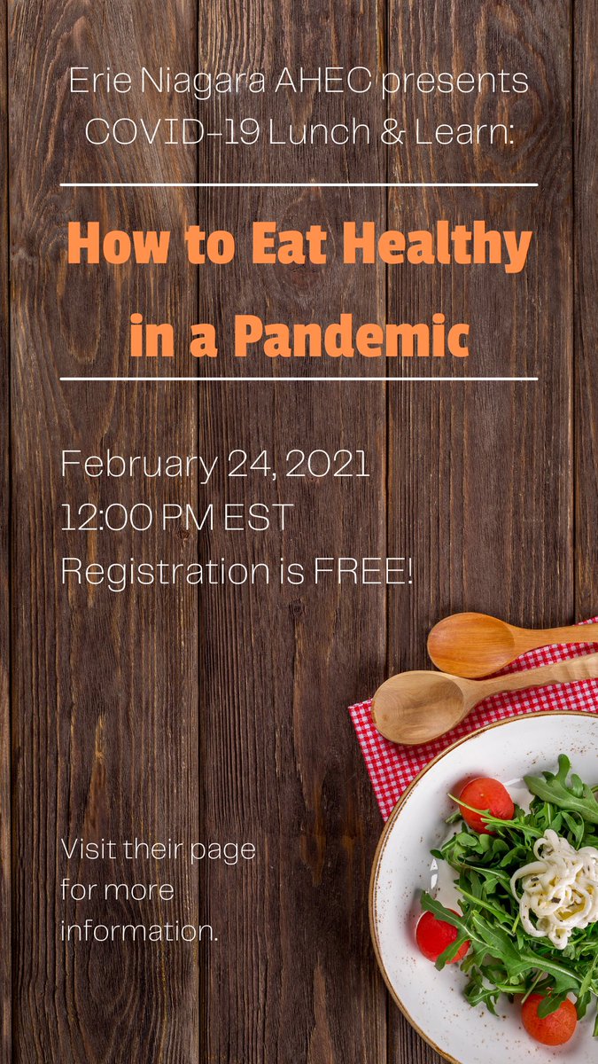 NYS_AHEC's tweet photo. Don't miss it! Check out @ENAHEC on their page and visit their website to learn more! #NYSAHEC #ENAHEC #healthcare #healthyeating https://t.co/OHEg2A9lW2