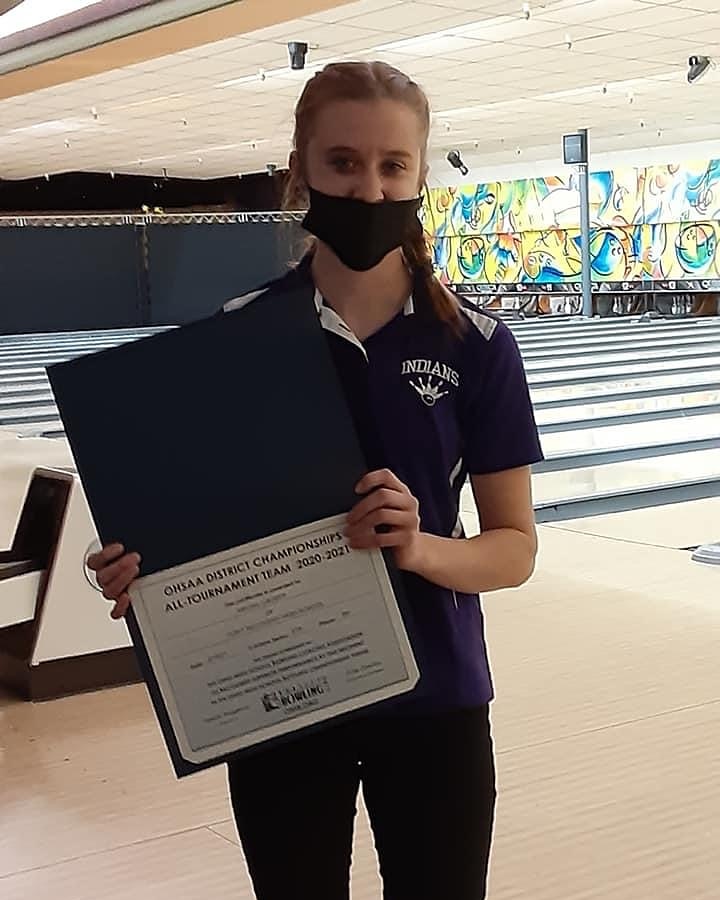 FRLS_Indians's tweet photo. Congratulations to 11th grade bowler Abigail Lauber who has qualified individually to represent Fort Recovery at the State Bowling Tournament this year. 

The Lady Indians placed 8th as a team,  and were within 175 pins from going to State. https://t.co/taVaRjz2AQ