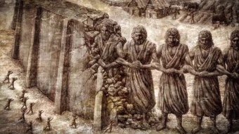 [ Anime Only ]Maintenant passons aux Openings et Endings ! Ending 2, Berthold, contre un mur, ça ne vous rappelle rien ? Dans le même ending, on y voit des géants, se tenir dans les murs, c’est seulement plus tard qu’on apprend que les murs sont en fait remplis de titans