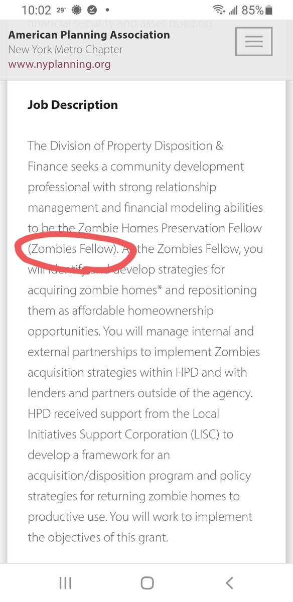 johnny shively (@john_shively) on Twitter photo I'd just like to note that <a href="/NYCHousing/">NYC Housing</a> has a job listing titled "Zombies Fellow". It actually looks kind of amazing. I'd just like to note that <a href="/NYCHousing/">NYC Housing</a> has a job listing titled "Zombies Fellow". It actually looks kind of amazing.