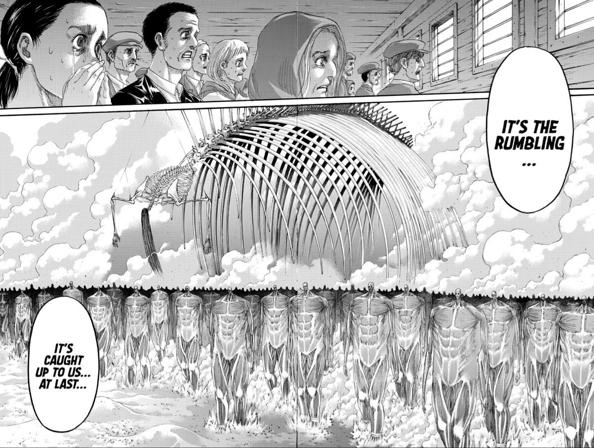 [ Manga reader ] Dans le meme ending, on y voit une représentation de deux camps se battant contre un même objectif Chevaux blanc (Mahr)Chevaux rouges (Paradis) On nous montre ici L’alliance et mahr qui se battent ensemble, contre eren lors du Grand terrassement