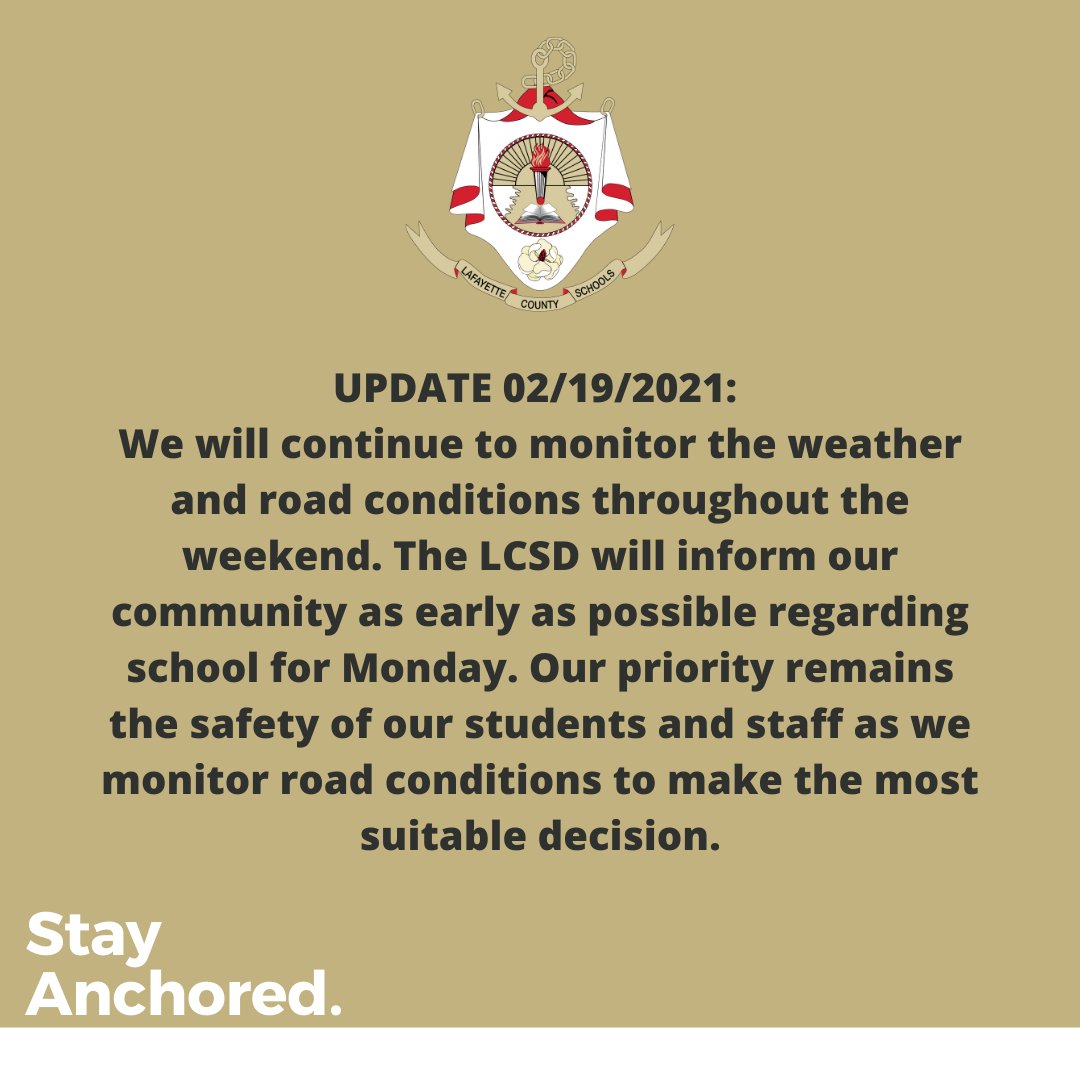 LafCo_District's tweet photo. 02/19/2021 UPDATE for LCSD schools. https://t.co/ac5xBda1Q2