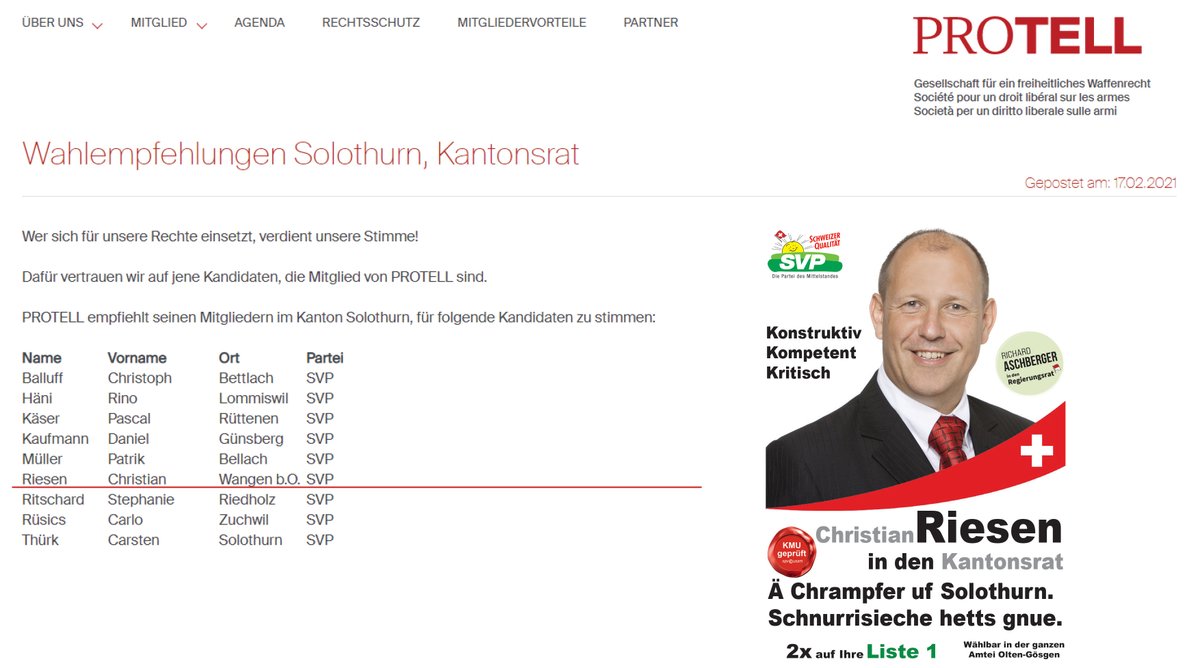 RiesenChristian's tweet photo. @protell_ch empfiehlt nur gerade 9 Personen für den Solothurner #Kantonsrat. Da fühle ich mich sehr geehrt, eine Empfehlung zu erhalten. https://t.co/sMa0UFCJEX