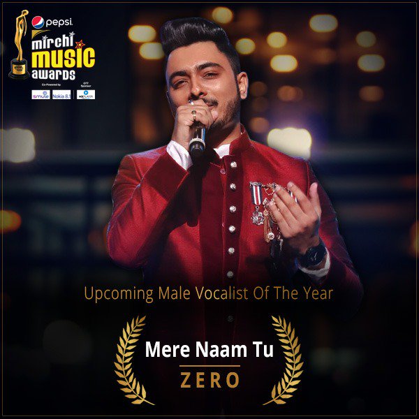 iam4sunrise's tweet image. .@iamsrk soulful the most beautifull song, amazingly portrayed by #ShahRukhKhan #MereNaamTu
 Won music Award for upcoming male vocalist Abhay jodhpurkar
of the year at radio Mirchi music awards!

( 19 Feb 2019 )
