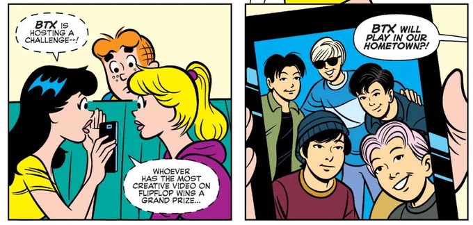 yeah I'm definitely glad to find out they're still doing Archie comics in the old style complete with weird parody names of existing brands (I legit love those lmao, like "flipflop" being their tiktok lol) 