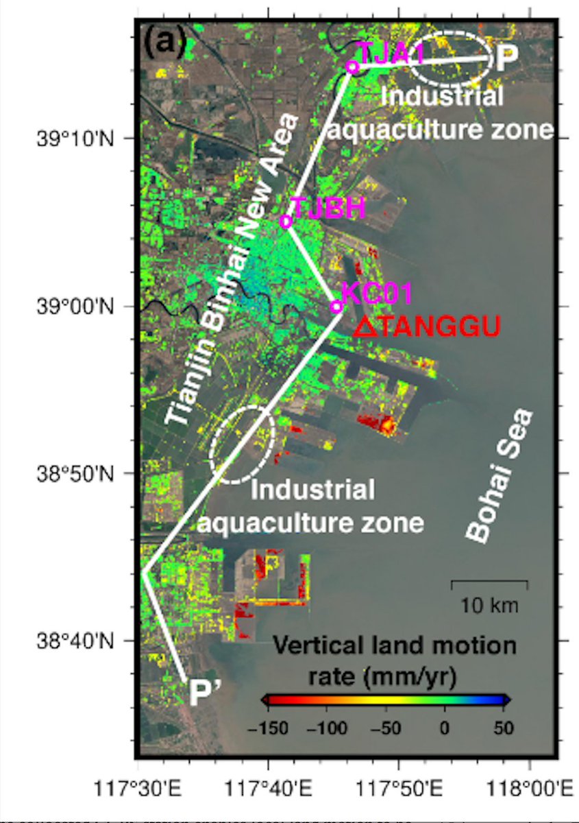 Using #InSAR, #GPS, and #tidegauge to evaluate  spatial variability of relative sea level rise(#SLR &amp; #RSLR) along the coastline of #Tianjin, #China, and its implication for sustainable development there, see paper by <a href="/SwiftTang/">TangWei</a> 

ieeexplore.ieee.org/document/93362…