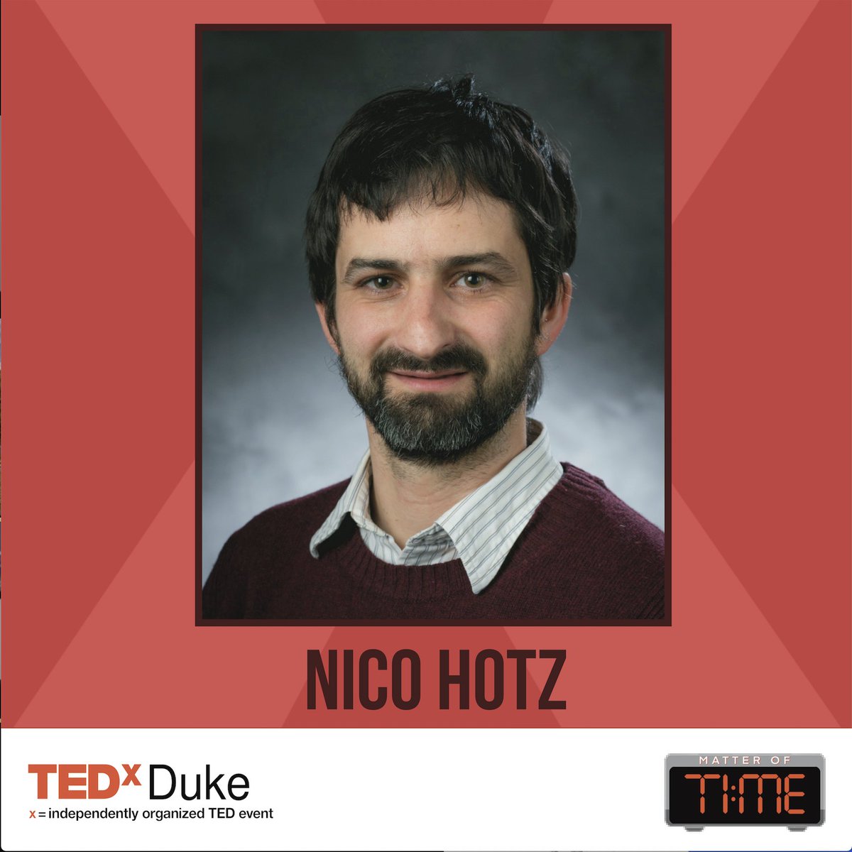 TEDxDuke 2021 is TOMORROW! Please sign up for your free ticket here. tinyurl.com/tedxduketickets. Remember, each link to the livestream is unique, so everyone must sign up for their own ticket.

Our final speaker is Dr. Nico Hotz!

Full Bio: facebook.com/tedxduke