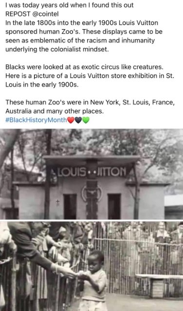 Did Louis Vuitton Sponsor 'Human Zoos' in the 1800s and Early