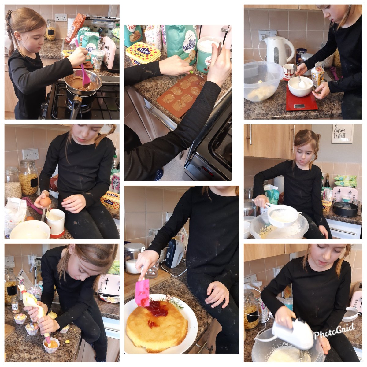 bethanyblake7's tweet photo. @MapleCrossJMI Josie-Mae has spent all afternoon baking cakes and making chocolate. She just needed some help with the oven but she needed no help making a lot of mess 🤣🙈. https://t.co/ZhXSJJfq6t