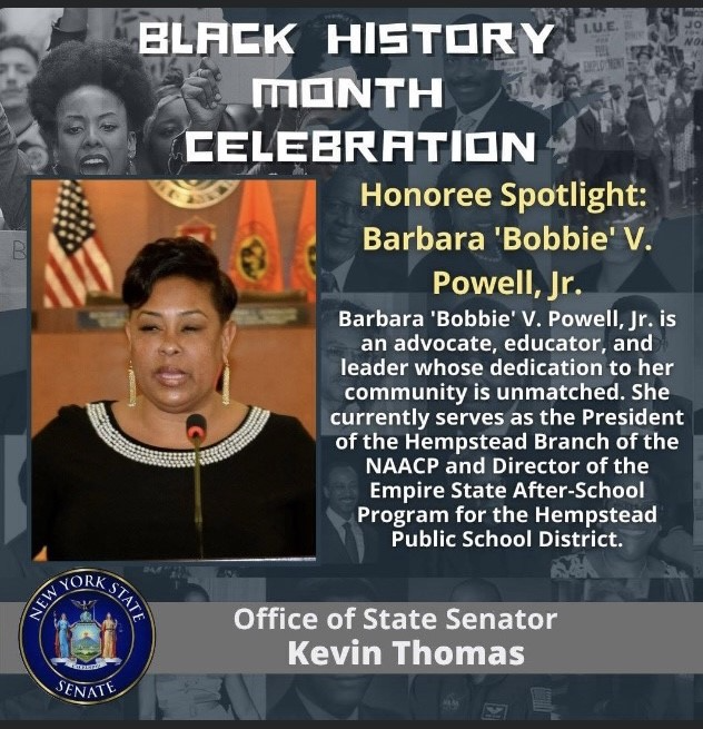HempsteadTigers's tweet photo. HUFSD Congratulates Ms. Powell for being honored by Senator Thomas! Thank you for bringing such amazing programs to our students under the Empire State After School Program. We are proud of you and the work you are doing in the Hempstead community. https://t.co/jyKM7u8xAk