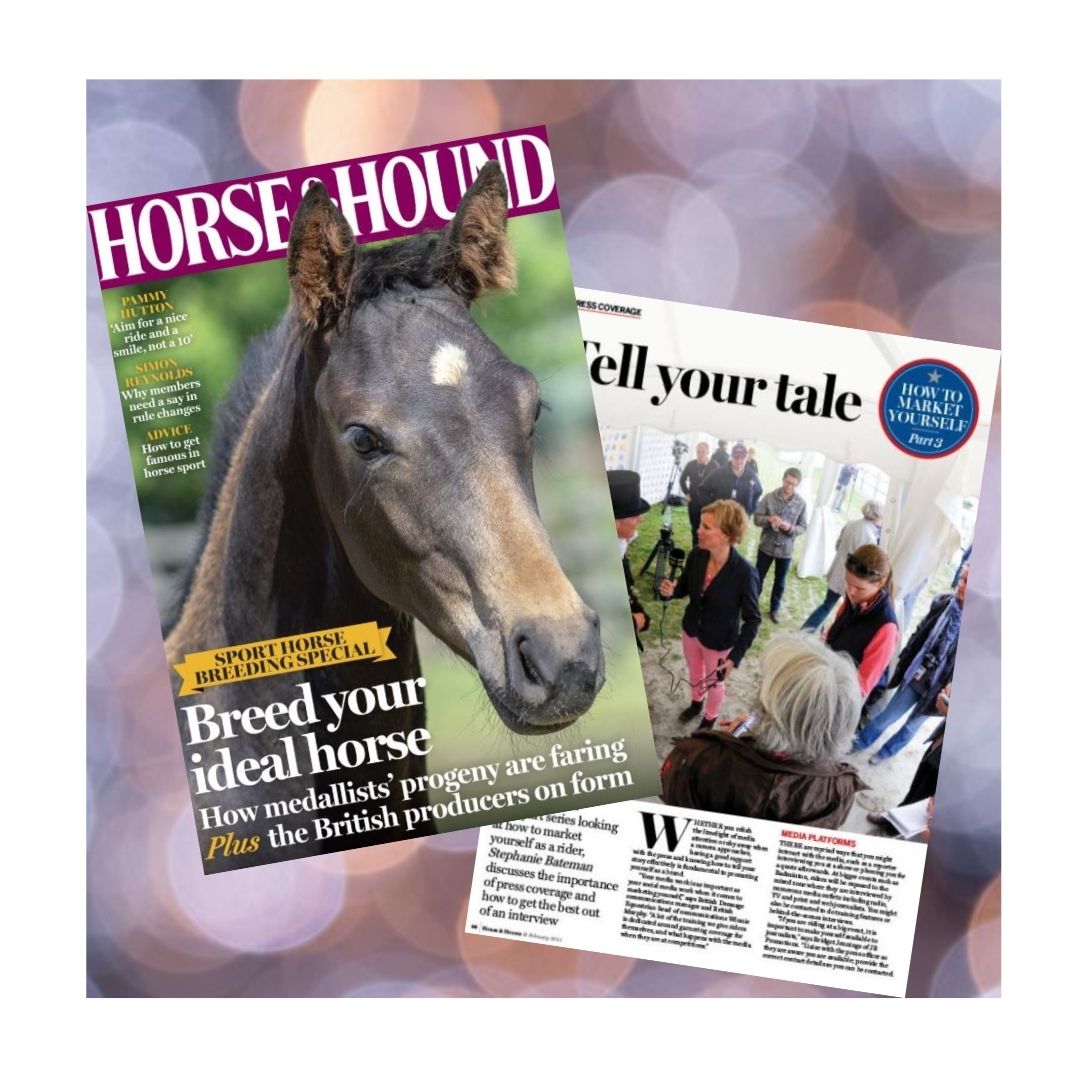 JBPromotions's tweet photo. Have you read this week’s @horseandhound? In the third installment of how to market yourself as a rider, our founder, Bridget provides comment on how best to work with the media. Our client, @CobdenHarry, also explains the benefits of working with an agency. Read more on page 44. https://t.co/jI6hsXdRSc