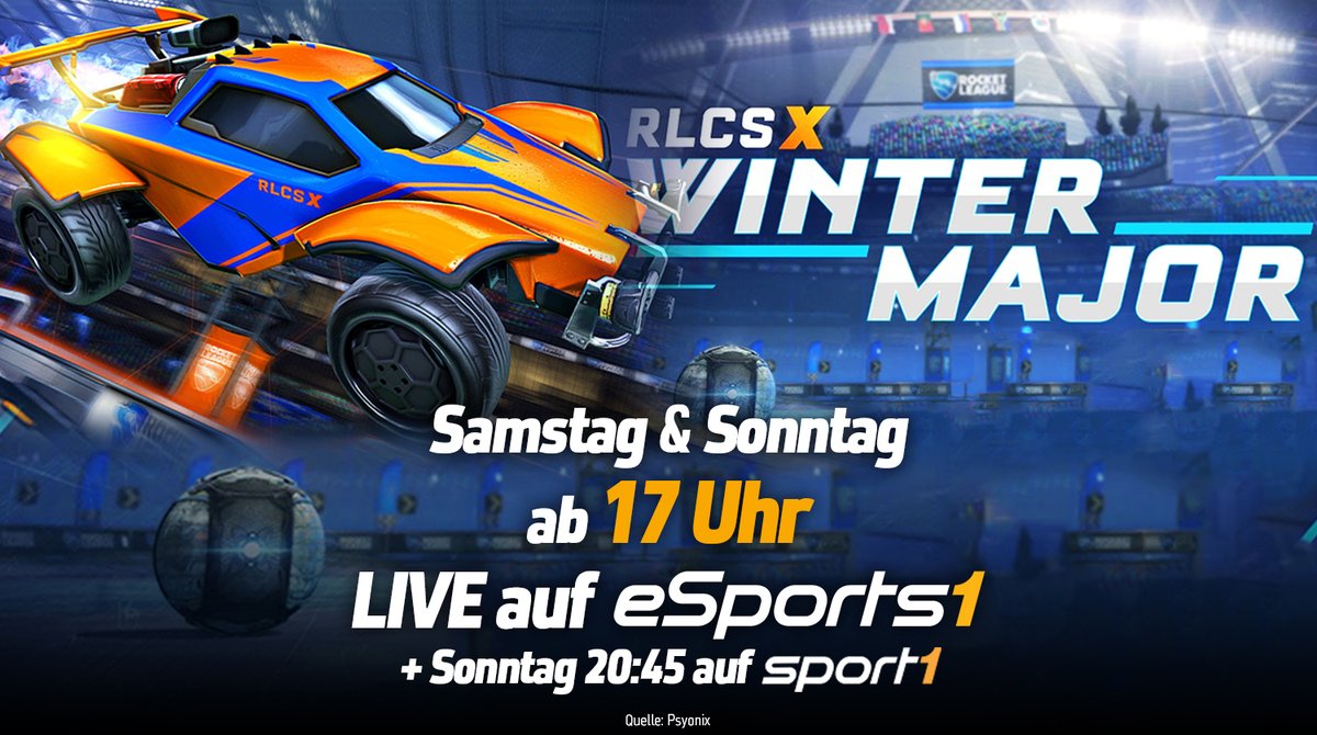 Am Sonntag gibt es #RocketLeague Action #LIVE auf #SPORT1! Das gesamte Turnier ist außerdem auf #eSPORTS1 zu sehen. Kommentieren werden <a href="/sitokigaming/">Fabian "Sitoki" Sieroka 🌱</a> und <a href="/schlaumofficial/">Alex 'schlaum' Schuster</a> - als Moderatorin ist <a href="/Die_Flitzi/">Phylicia Whitney</a> im Einsatz.

#RLCSX #RocketLeagueeSports