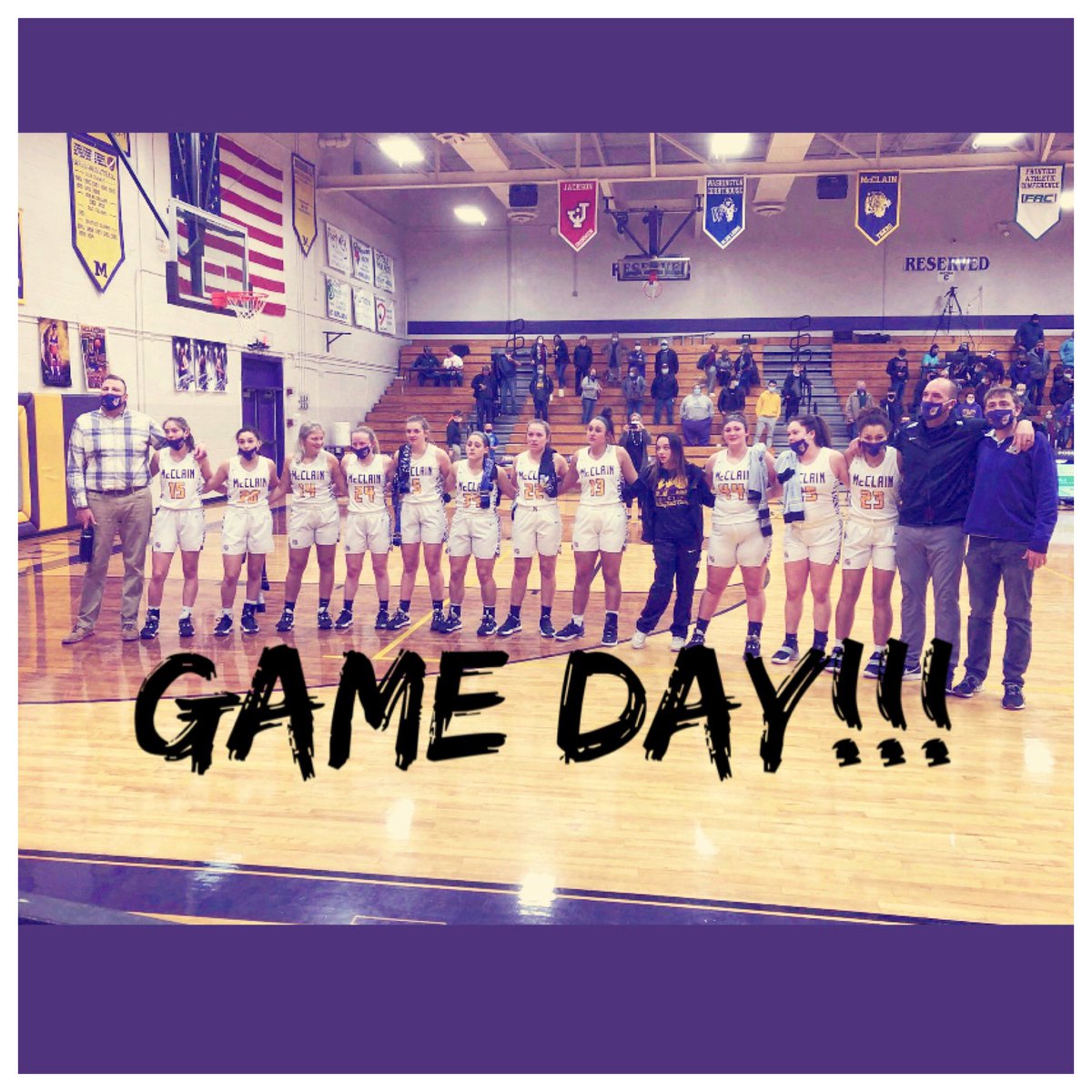 Division II Sectional Final 
@ Edward Lee McClain HS
#6 Lady Tigers 🐅 
VS
#11 Lady Raiders ⚔️ 
Tip Off 7:00 p.m.
#GRIT
