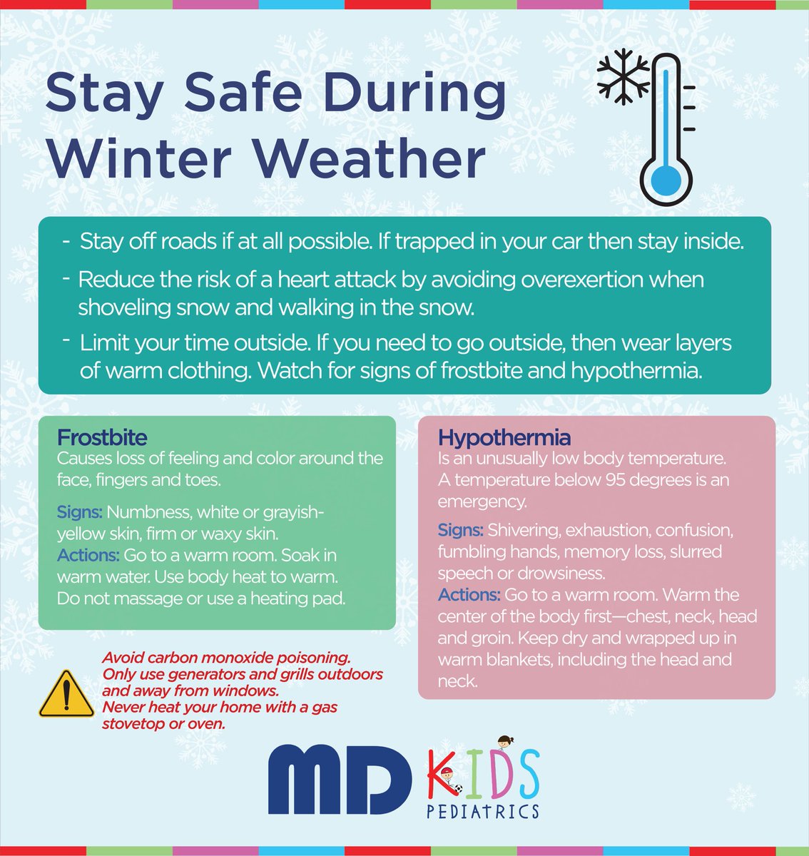 ⚠️Protect yourself and your loved ones during a winter storm. Take extra steps to make sure you heat your home safely, and follow these tips➡️