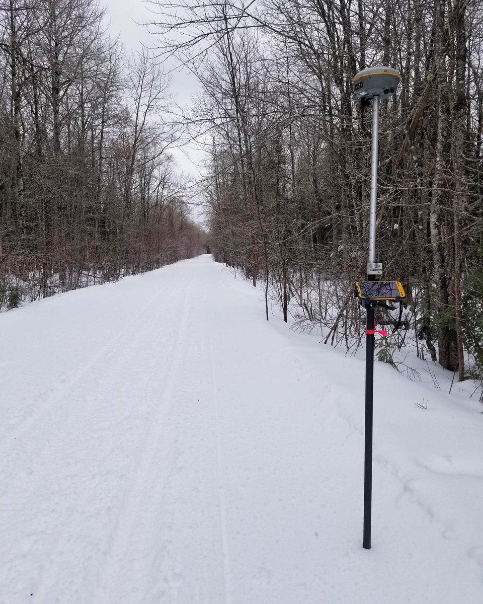 DesignPointEng's tweet image. A beautiful day to be out doing a topo survey in mostly undisturbed snow! ❄️