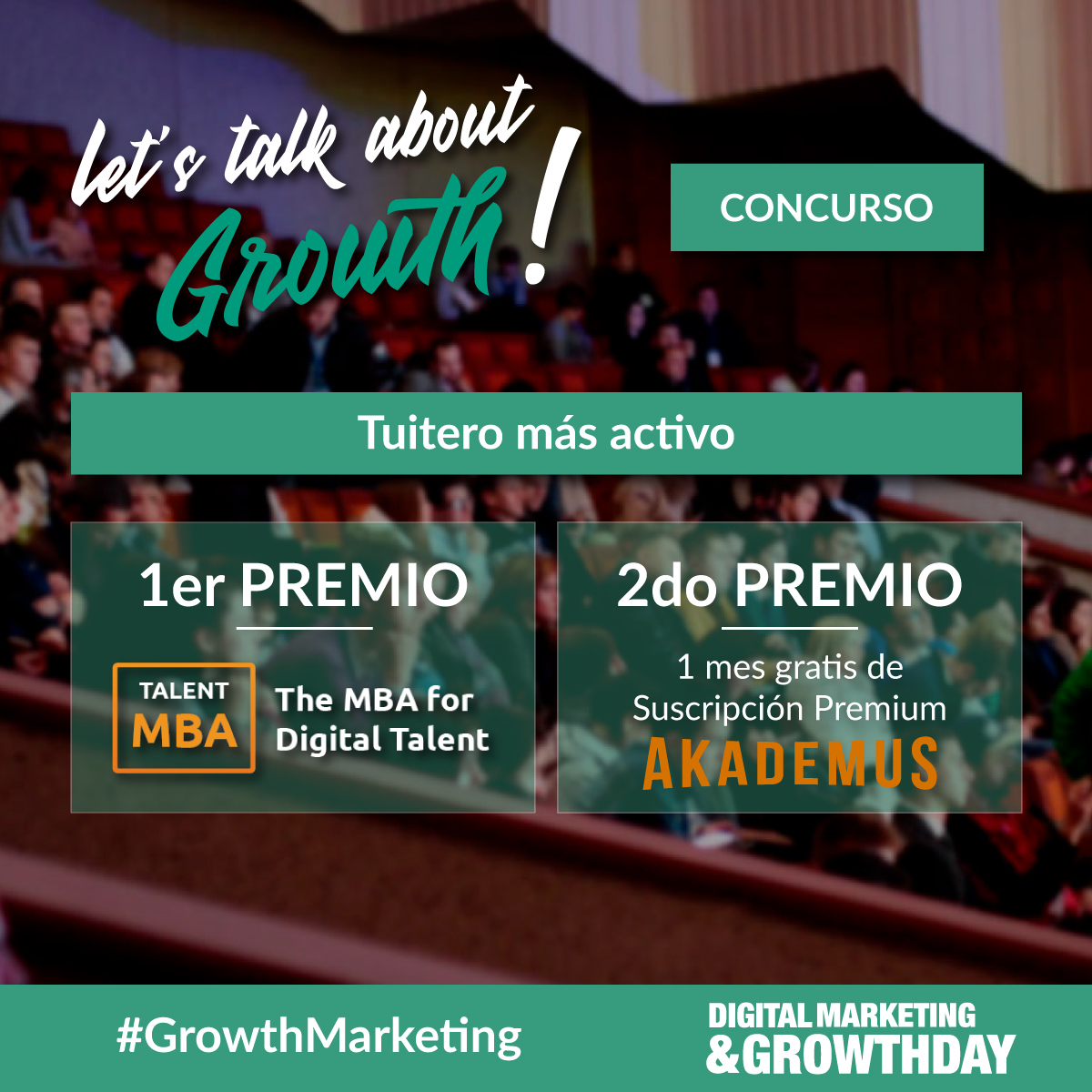 iebschool's tweet photo. Gana 1 mes de suscripción premium GRATIS en
@akademus o 1 #TalentMBA escribiendo un Tweet original durante el #GrowthMarketing
Los más tuiteros y con 🔁 se llevarán el premio. https://t.co/1s5yJcDcwQ