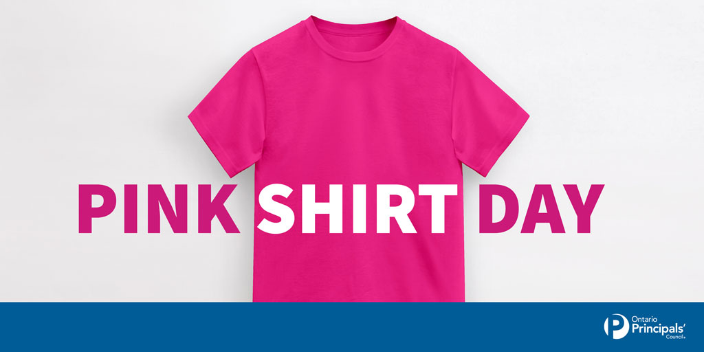 Today we celebrate #PinkShirtDay to take a stand against bullying. No one should be judged based on their colour choices. Thank you educators for working everyday to teach anti-bullying and acceptance.