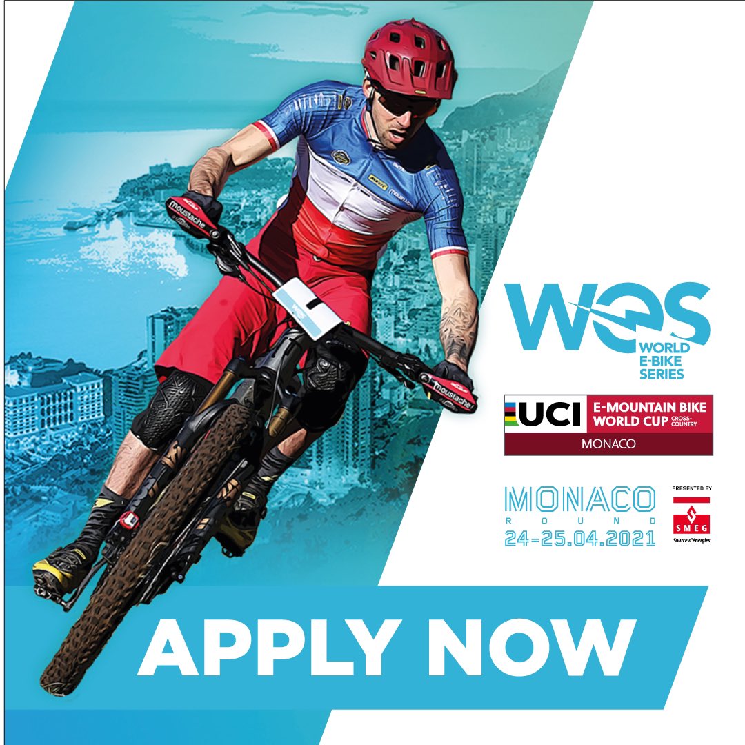 wesseries's tweet photo. WES Monaco Round Applications are Open! ⚡️🚵‍♂️
Don’t miss your chance to race in the most exciting e-bike World Series! Register now! 👉🏻 https://t.co/QxQ3kxn54Y #WES #WES2021 #wesseries https://t.co/tlLRpZjgWE