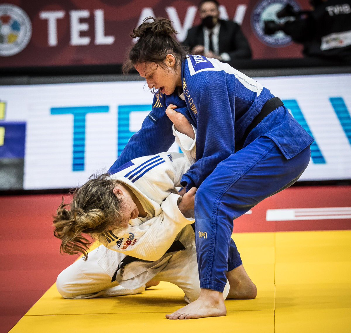 מקום חמישי לגילי שריר במשקל עד 63 ק"ג ביומה השני של תחרות הגראנד סלאם בתל אביב 2021.