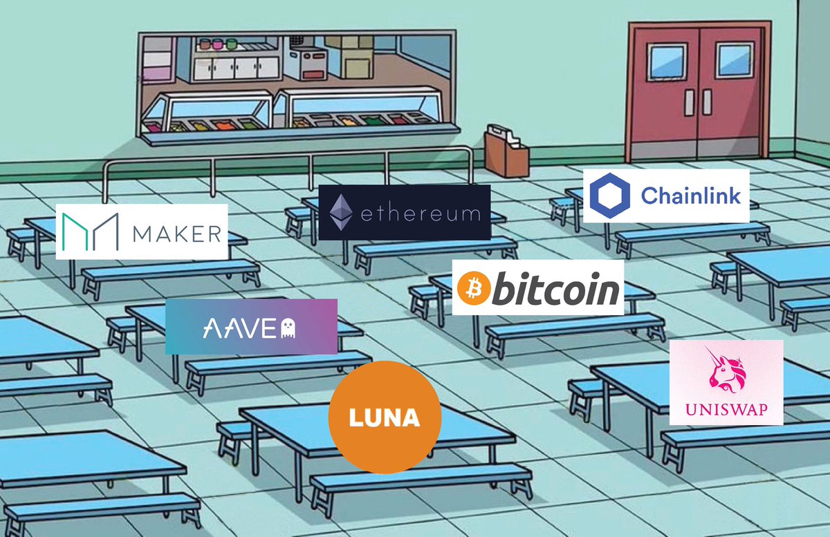 In the #crypto cafeteria 😂 Where are you sitting?