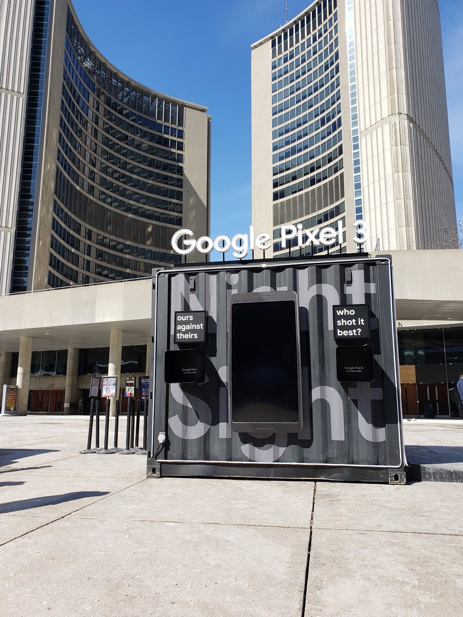 laborincca's tweet photo. #FlashbackFriday to the #GooglePixel3 launch! We were on the move setting up all over Ontario - Yonge and Dundas Square, Nathan Phillips Square, Don Mills Mall, and our favourite location, The Blue Mountain Village! #LaborInc #YourCanadawideInstallationPartner https://t.co/oPCPyMthMl