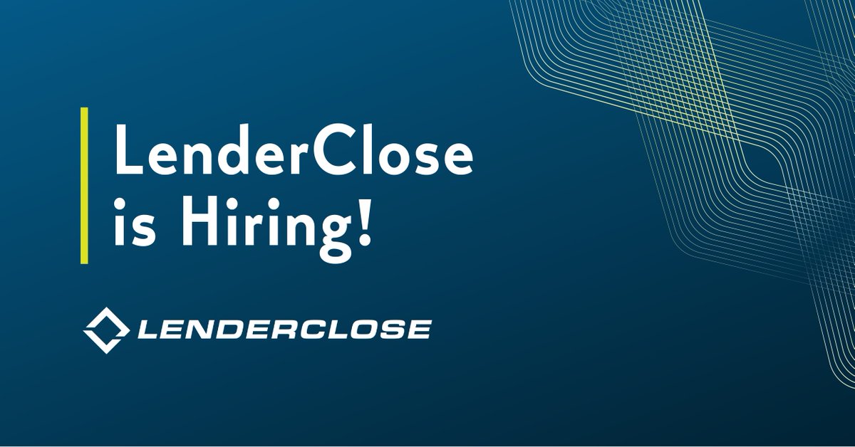 Coviance's tweet photo. LenderClose is hiring! Be a part of one of the fastest growing #fintech companies and apply today. #DreamTeam 💙💚
https://t.co/cX8fiZdzPn https://t.co/Eob8RS7pkn