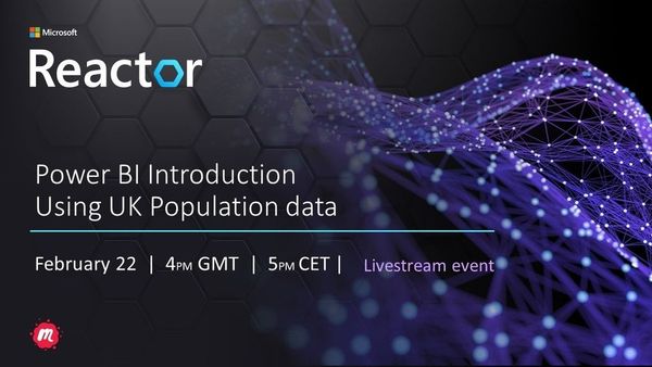 Laura_GB's tweet photo. Before the weekend why not register for my #PowerBI introduction session with @MSFTReactor on Monday 22nd 4pm GMT. Creating a report from scratch using UK Population data from @ONS 
https://t.co/mEHC89oxXY https://t.co/JZZVuKRFZS