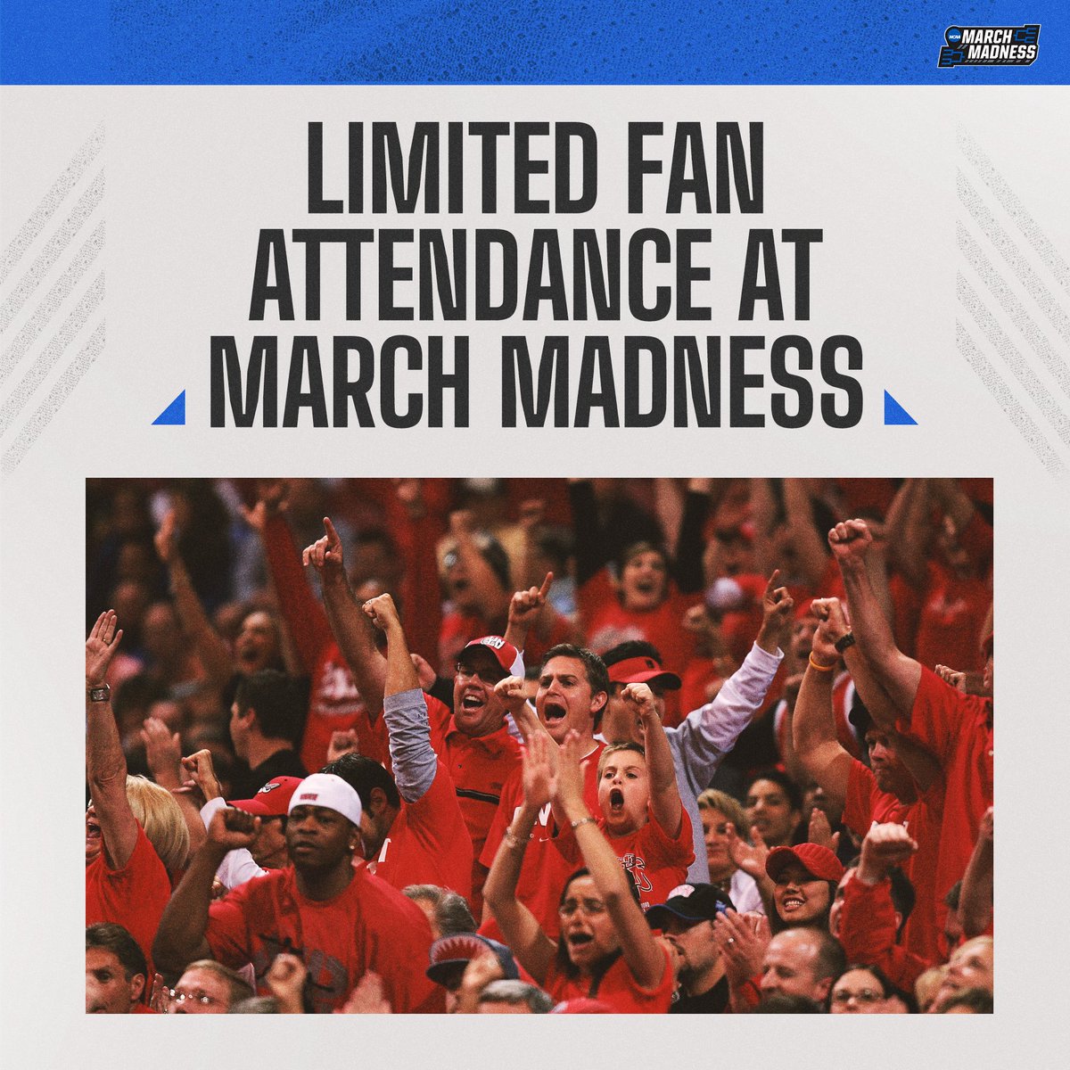 🚨 ATTENDANCE UPDATE! 🚨 NCAA to allow limited fan attendance at DI MBB NCAA Tournament! #MarchMadness 👉 on.ncaa.com/5gef9