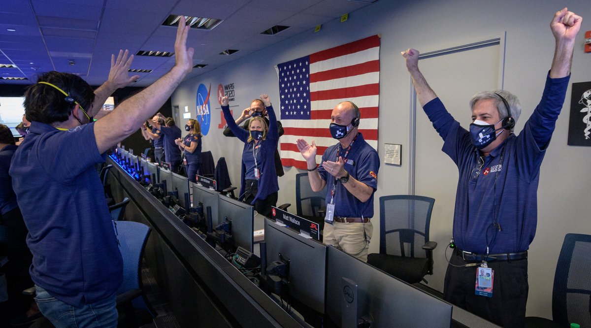 ICYMI: #NASA Video from the #Mars #PerseveranceRover control room at <a href="/NASAJPL/">NASA JPL</a> during Thursday's landing sequence.
An incredible, exciting moment for the #Perseverance teams.
youtu.be/IiphmlcCvQU
