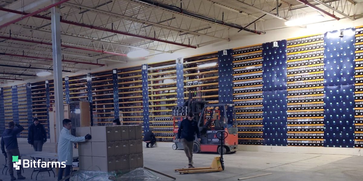 Bitfarms_io's tweet image. The first batch of new miners has arrived! They are already hashing.