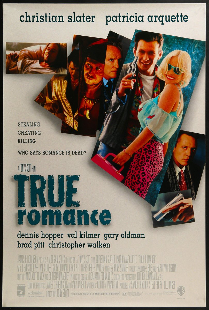 'True Romance' - the Tony Scott/Quentin Tarantino pop culture fairy tale (complete w/ shootouts). A great review  @VHSRevival bit.ly/3aAXPPa #cinema #90s #90smovies #roadmovies #actionmovies #QuentinTarantino